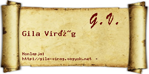 Gila Virág névjegykártya